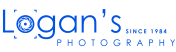 Logo of Logan's Photography featuring a camera aperture and the text 'Logan's Photography Since 1984', highlighting 40 years as Dallas' leading school and family photography service